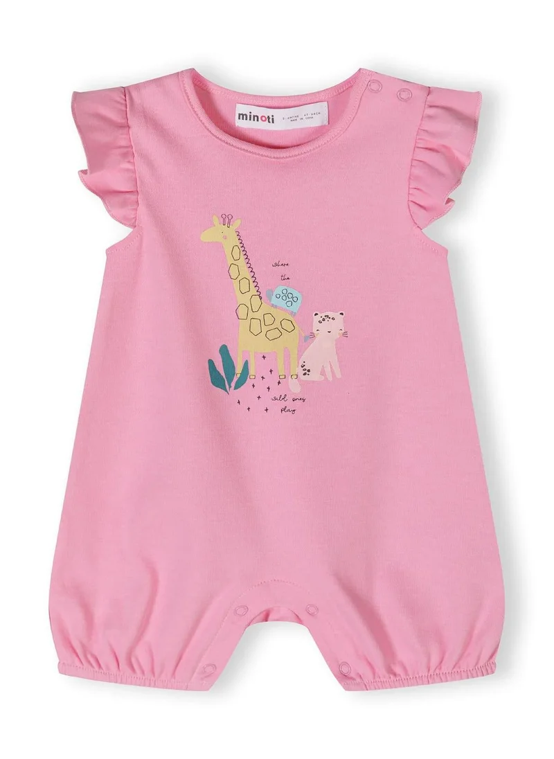 MINOTI 4-Pack Baby Rompers with Ruffle Sleeves