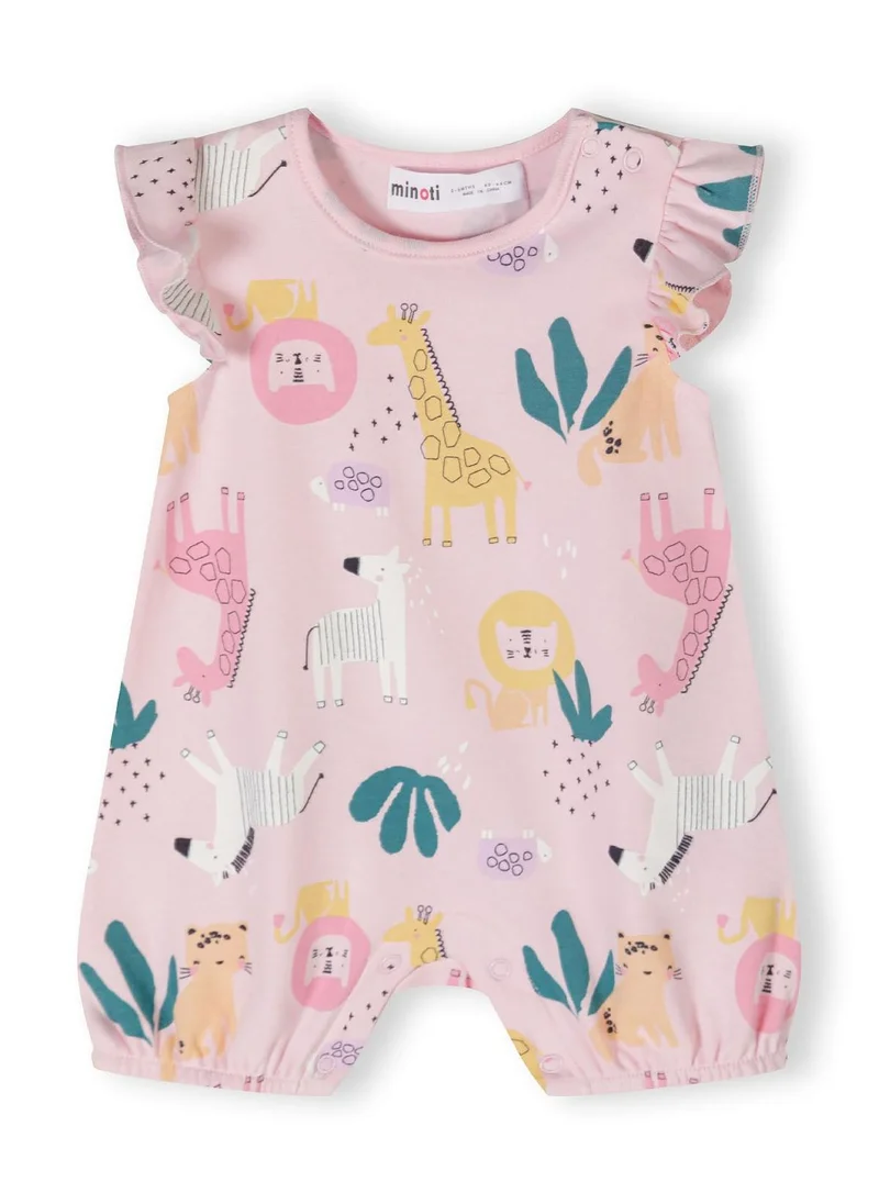 MINOTI 4-Pack Baby Rompers with Ruffle Sleeves