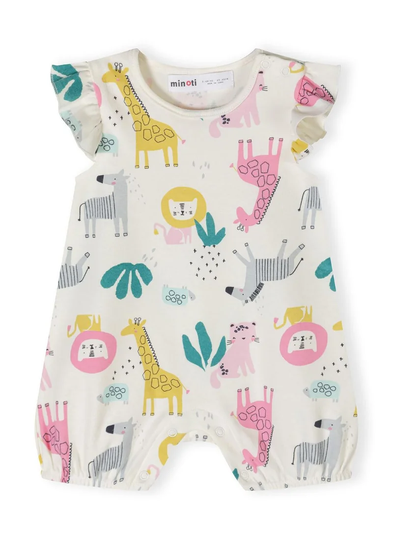 MINOTI 4-Pack Baby Rompers with Ruffle Sleeves