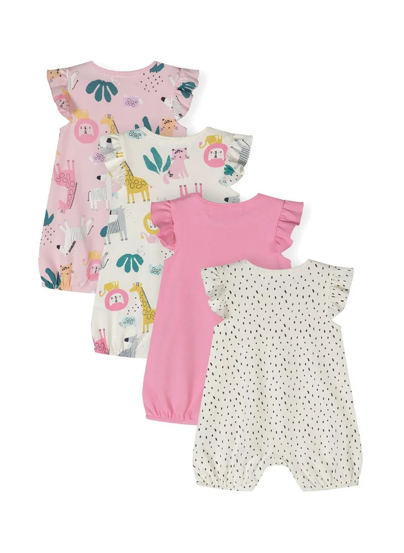 مينوتي Baby 4 Pack Frill Sleeve Rompers