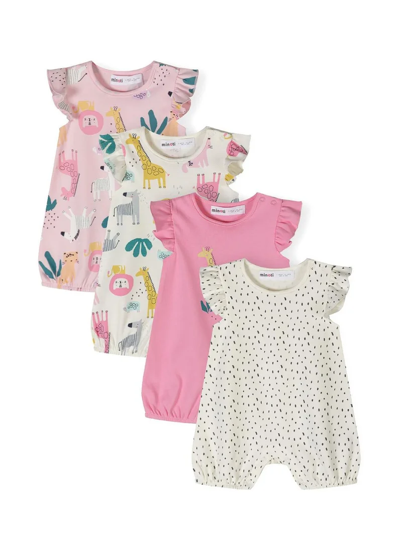 مينوتي Baby 4 Pack Frill Sleeve Rompers