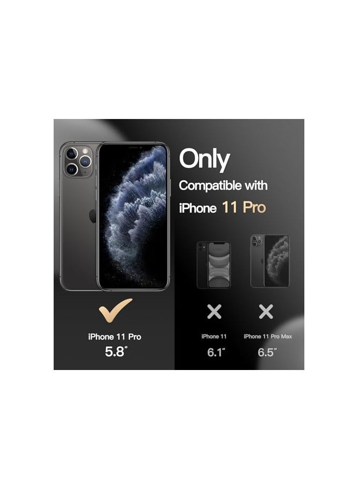 جي تيك حافظة JETech المغناطيسية لهاتف iPhone 11 Pro مقاس 5.8 بوصة متوافقة مع MagSafe، غطاء هاتف خلفي شفاف غير لامع مقاوم للصدمات (أسود) - Image 3