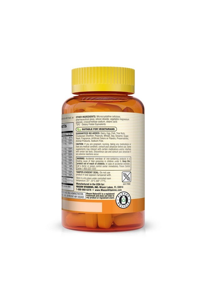 MASON NATURAL Renal Multivitamin - Suitable for Vegetarians, 100 Caplets - Image 3