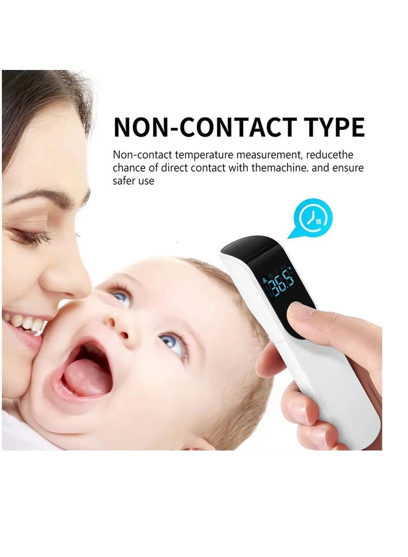 موكوم ترمومتر رقمي بدون لمس بالأشعة تحت الحمراء - لقياس الحرارة فوري بشاشة LCD وإنذار حمى - دقيق لقياس حرارة الجسم والأشياء (32°C–42°C / 89.6°F–109.4°F) - نتائج في ثانية واحدة، قابل للتبديل بين ℃/℉، صغير الحجم وصحي - Image 3