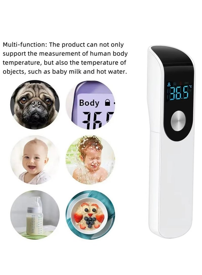 موكوم ترمومتر رقمي بدون لمس بالأشعة تحت الحمراء - لقياس الحرارة فوري بشاشة LCD وإنذار حمى - دقيق لقياس حرارة الجسم والأشياء (32°C–42°C / 89.6°F–109.4°F) - نتائج في ثانية واحدة، قابل للتبديل بين ℃/℉، صغير الحجم وصحي - Image 5