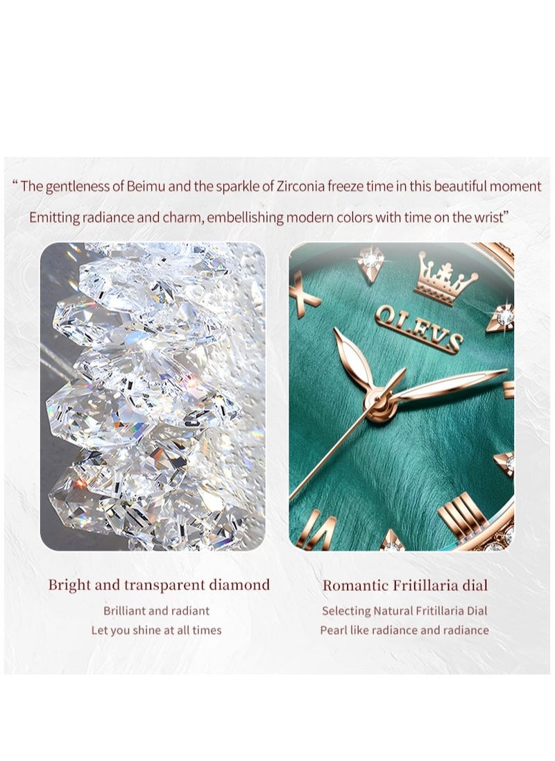 OLEVS ساعات نسائية عصرية كوارتز من الفولاذ المقاوم للصدأ مقاومة للماء ذهبية 9971 - Image 5