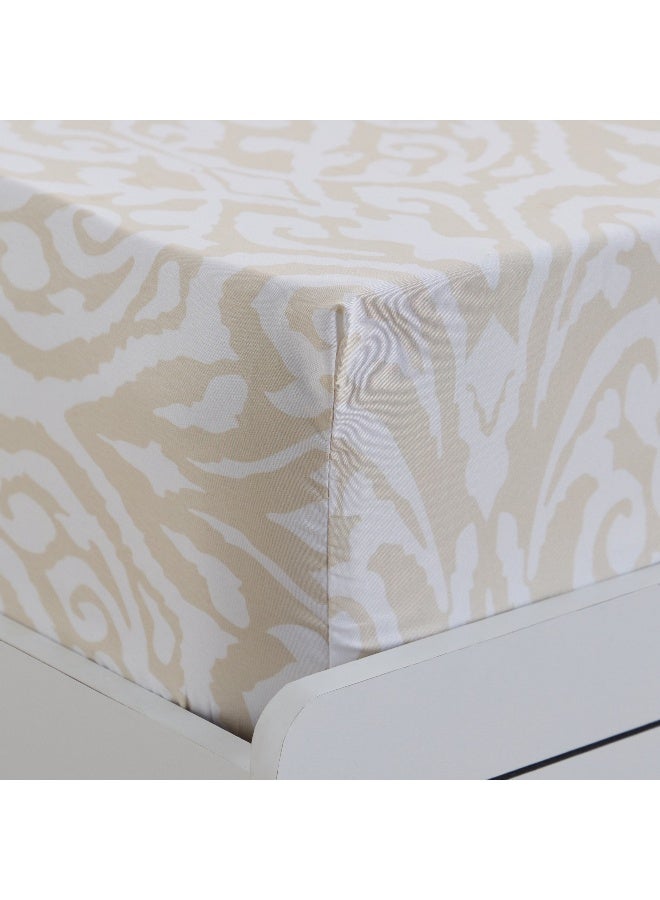 Home Box ملاءة سرير ماتريكس إيسن - تصميم زهور بيج - Image 4