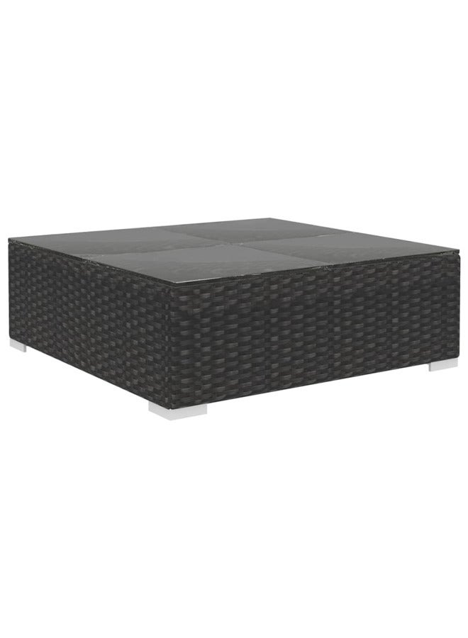 فيداكسل طقم 5 قطع كنب حديقة مع وسائد بولي روطان أسود 46753 - Image 5