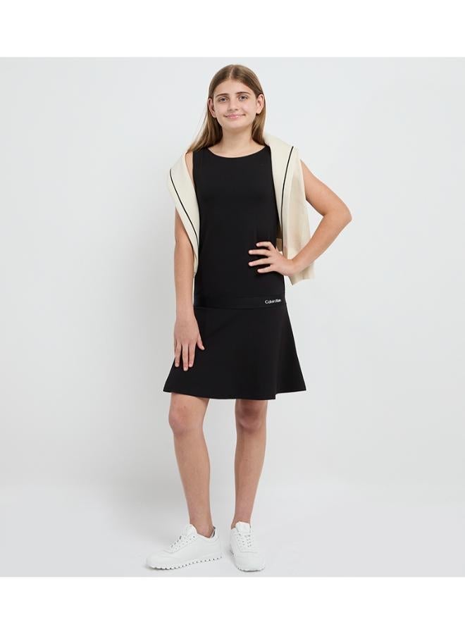CALVIN KLEIN youth logo mini shift dress - Image 1