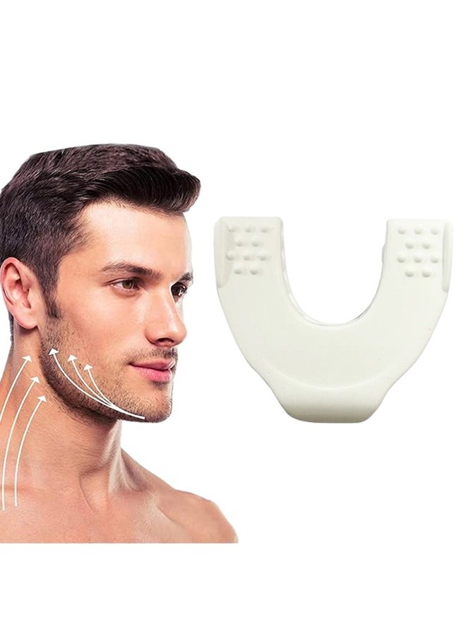 Generic For Men Women Resistance Levels Silicone Jaw Exerciser Tablets Powerful Jaw Trainer for Beginner, Intermediate Advanced Users Mandibular Trainer -White  - Image 1