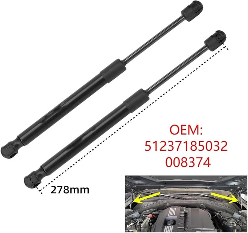 2Pcs Front Hood Gas Struts Lift Support Rods For BMW 7 Series F01 F02 F03 F04 2008 2015 - Image 3