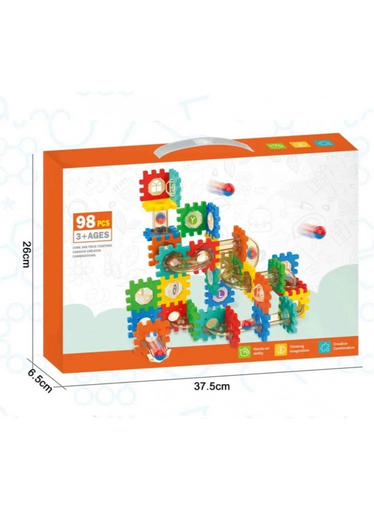 The ball track game consists of 98 pieces of Ball track building games for children  - Image 3