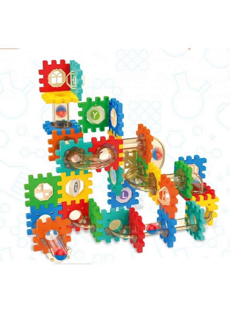 The ball track game consists of 98 pieces of Ball track building games for children  - Image 2