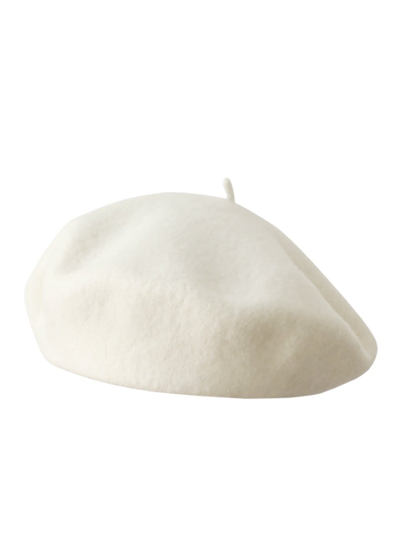 Versatile berets literary hats（White） - Image 1