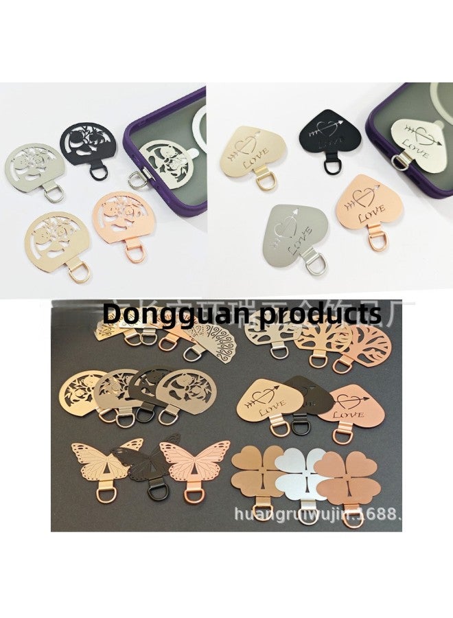 High-end Metal Mobile Phone Lanyard Clip Universal Mobile Phone Lanyard Gasket Ultra-thin Mobile Phone Hanging Piece Anti-lost Mobile Phone Clip-Specifications Support Image Upload:304 Special Price Flat Word - Image 2