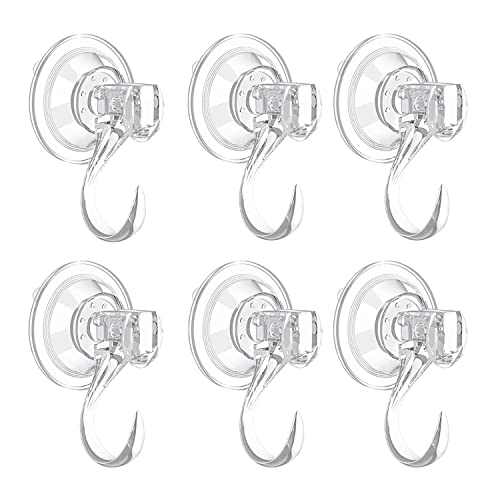 STAMI PLET 6 Pack Suction Cup Wreath Hanger,Large Clear Reusable Wreath Heavy-Duty Hook 22 LB Removable Strong Window Glass Door Suction Cup Wreath Holder Use for Halloween Christmas Wreaths Decorations - Image 1