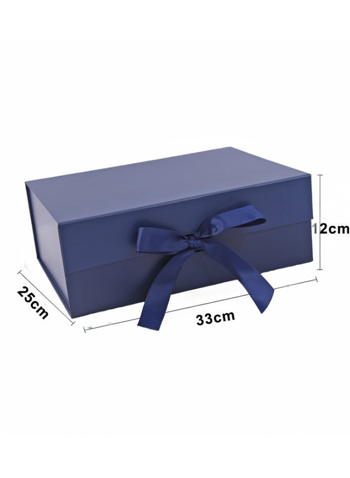 Neox 2 PCS Gift Boxes,33*25*12cm Blue Large Gift Box with Ribbon, Luxury Magnetic Empty Gift Boxes,Folding Gift Boxes for Presents With Lid, Suitable for Festival, Birthday, Anniversary, Large Gift Boxes with Lid Ribbon and Magnetic Closure for Wrapping Gifts Folding Gift Boxes for Presents With Lid, Suitable for Festival, Birthday, Anniversary - Image 2