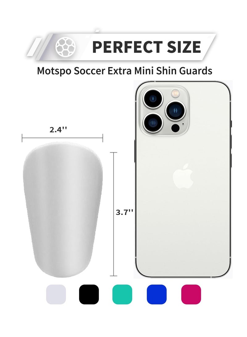 Cuken 4 PCS Soccer Extra Mini Shin Guards for Toddler Kids Youth and Adults, Ultra Miniature Shin Guards Soccer, Extra Small Shin Pads so Light and Comfortable (Black/White) - Image 2