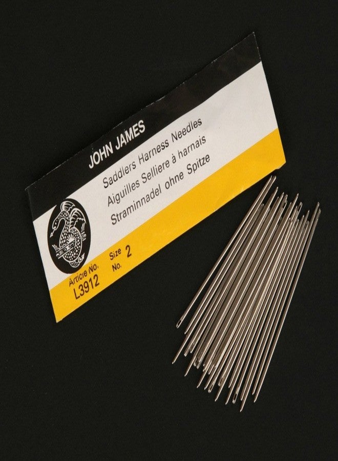 John James - RMLeatherSupply Harness Needles (Pack of 25) Blunt Tip for Leather, Quilting & Beadwork (Size 4 (004)) - Image 1