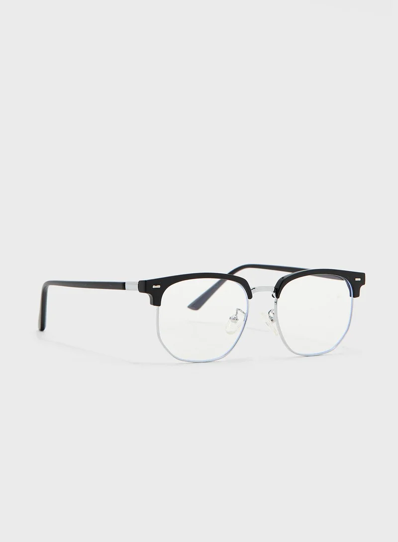Seventy Five Anti Blue Lens Angular Clubmaster Laptop Optic Glasses