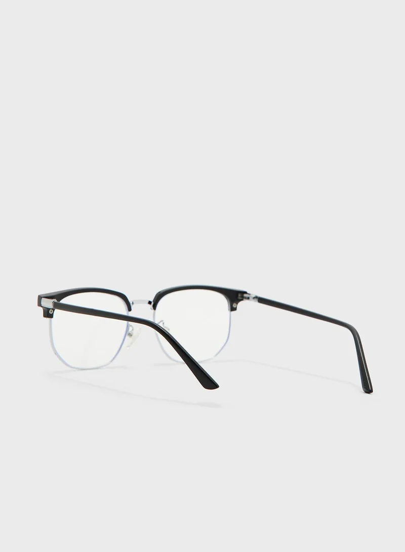 Seventy Five Anti Blue Lens Angular Clubmaster Laptop Optic Glasses
