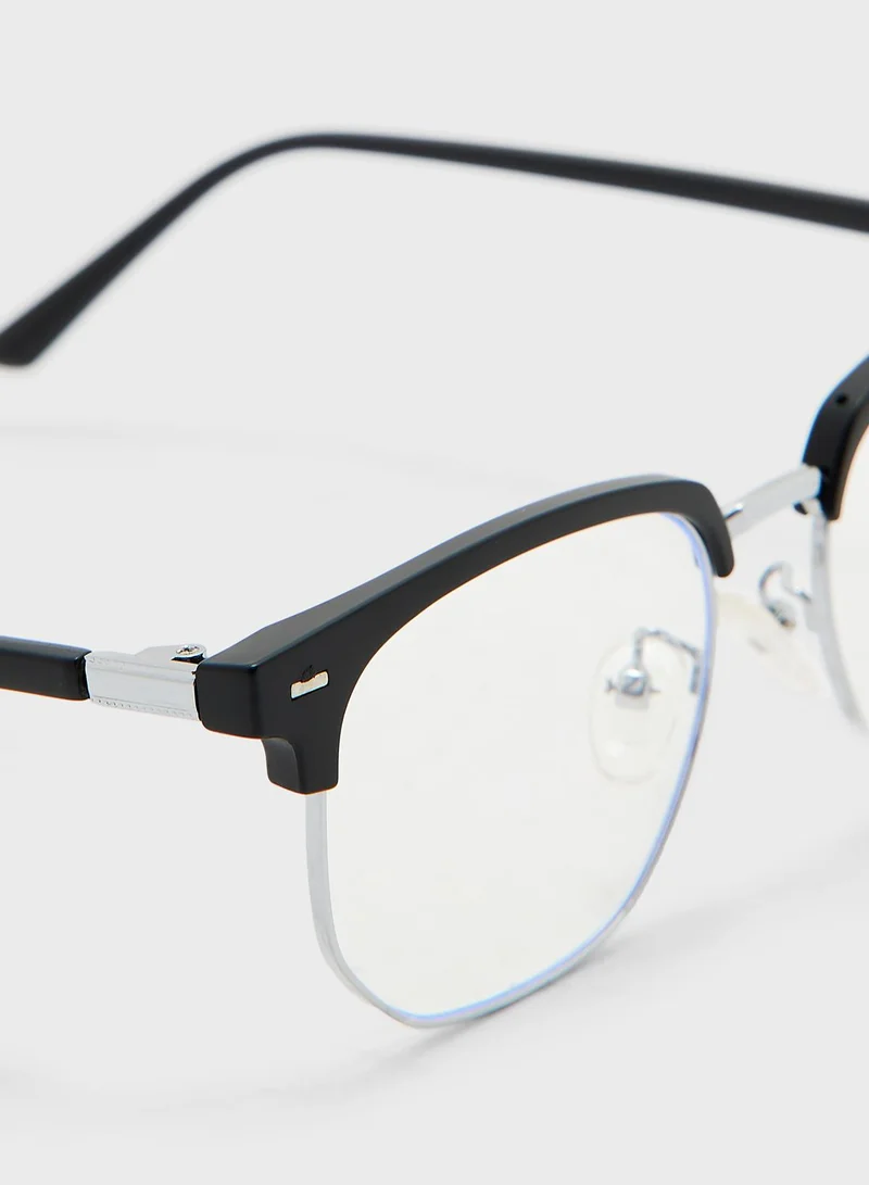 Seventy Five Anti Blue Lens Angular Clubmaster Laptop Optic Glasses