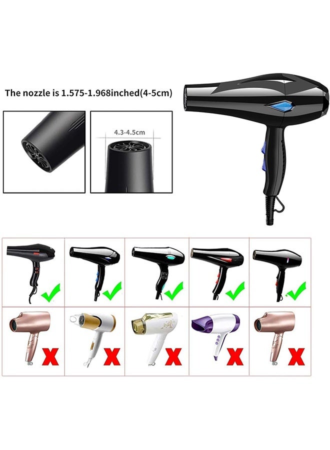 JS Universal Hair Diffuser Adaptable for Blow Dryers with 1.4-Inch to 1.96-Inch,for Curly or Wavy Hair, Lightweight Foldable Portable Travel Folding Design - Black - Image 4