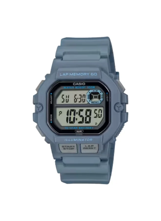 CASIO Men's Resin Digital Watch WS-1400H-2AVDF - 44.5 mm