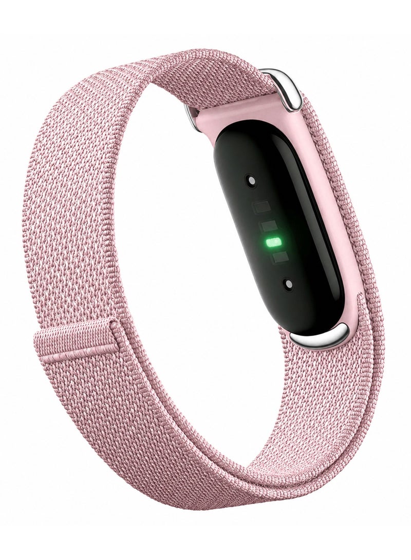 MARGOUN Woven Nylon Sport Loop Band for Fitbit Air – Breathable Elastic Replacement Strap with Secure Hook-and-Loop Fastener – Comfortable Lightweight Wristband  - Sandy Pink Sandy Pink - Image 2