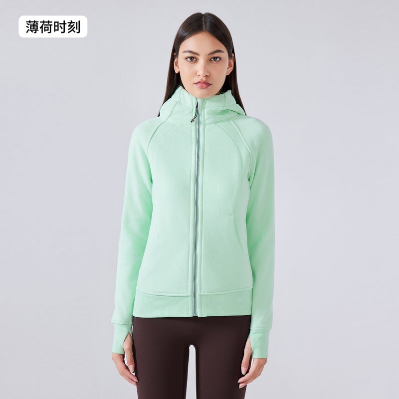 Generic Autumn Winter Thickened Warm Hooded Sports Jacket Women Facial Moment (NEW) 
