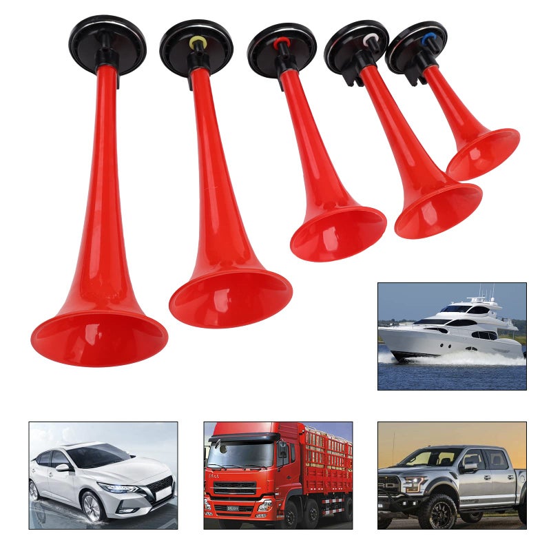 FARBIN Musical Air Horns Plays Dixieland Melody Music Horn Dixie Air Horn with Button Multi-frequency Sound Five Trumpet Dixie Truck Horn with Compress (DIXLAND Musical Horns Kit) - Image 2