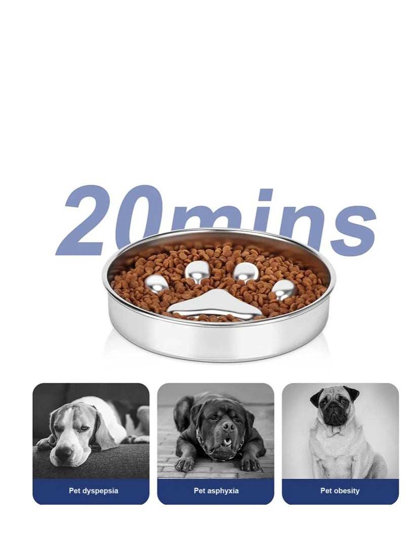 Generic Slow Feeder Dog Bowls 304 Stainless Steel, Metal Food Bowls, Water Bowl for Small & Medium Sized Dogs, Fun Bloat Stop Pet Fast Eaters, Slows Down Pets Eating  - Image 3