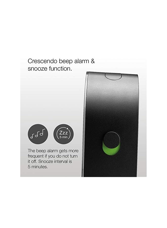 BRAUN - BC-22-B Classic Analog Alarm Clock, Crescent Alarm, Snooze Function, Back Light, Silent Motion, Black - Image 1