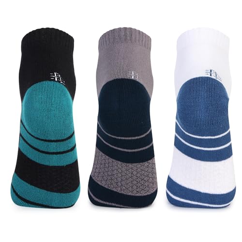 Bonjour Performance Sports Ankle Bamboo Socks for Men (Color-Assorted) - Image 4