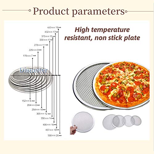 Honimered 6 Packs Aluminum Alloy Pizza Pan with Holes, 8 Inch Commercial Grade Pizza/Baking Screen for Oven Round Pizza Crisper Tray Pizza Baking Tray for Home Restaurant, Seamless (8-Inch, Pack of 6) - Image 4