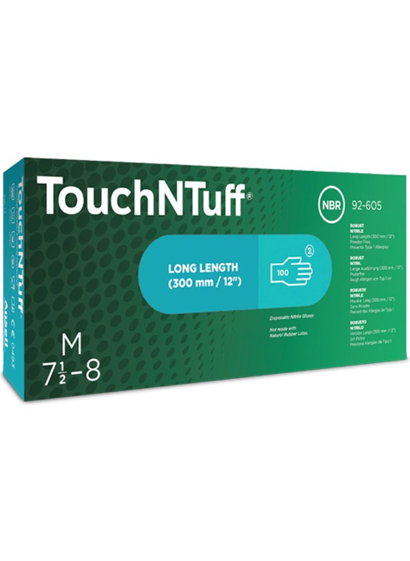 Dupont - Ansell Touchntuff 92-605 Chemical Resistant Food Compatible Disposable Nitrile Gloves - Image 1