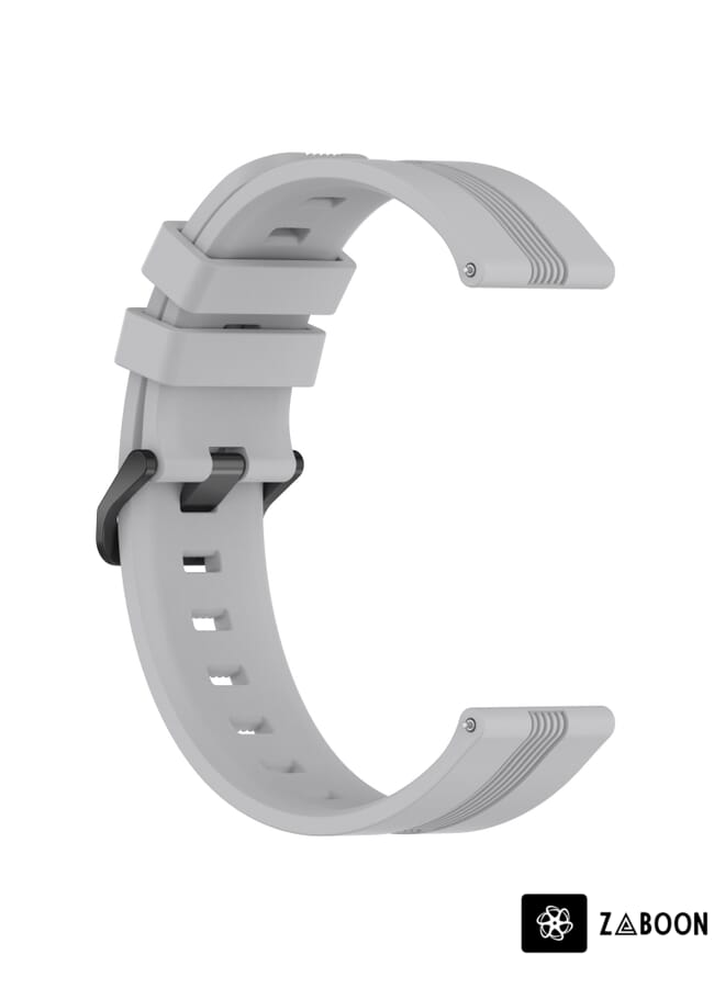 Zaboon Xiaomi MI Watch S1 Pro 22mm Concave Striped Slicone Watch Band - Image 2