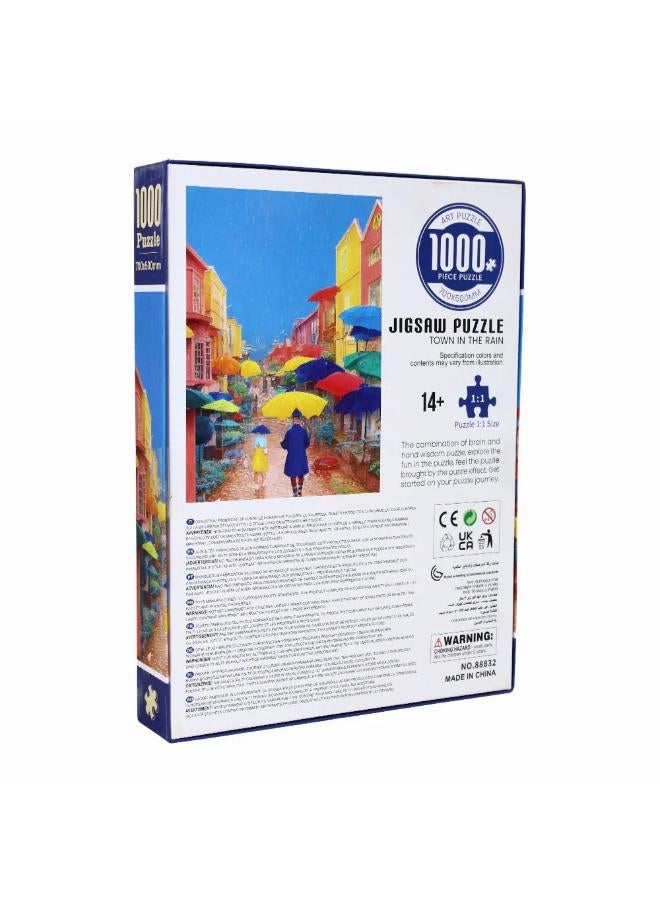 Town in the Rain Puzzle - 1000 Pieces - Image 2