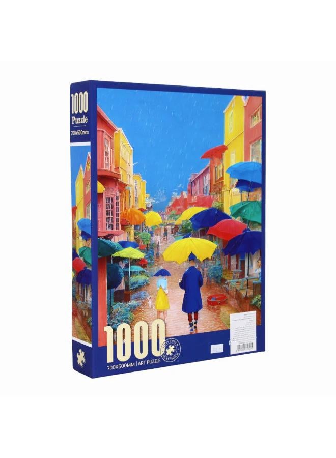 Town in the Rain Puzzle - 1000 Pieces - Image 1
