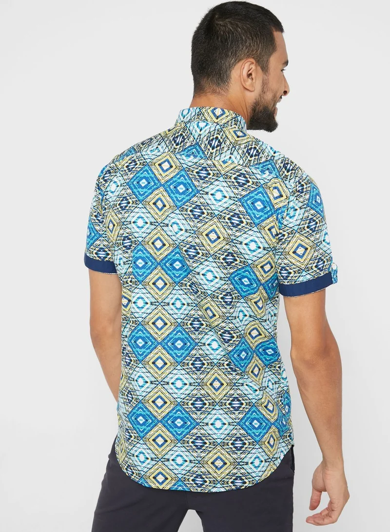 Seventy Five Camp Collar Regular V Shape Pocket
