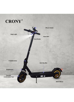 Crony XM Max E Scooter 350W Motor, 36V 15.6AH Battery, 35-55KM/lH Top Speed, 25-45KM Range, Front Suspension, LED Base Light, LCD Display, App Connectivity, Foldable Electric Scooter with Phone Holder, Hand Bell,hook,Solid Tires, Lock, Lightweight Frame 120KG Load, Ideal E-Bike for Adults, Off-Road, Commuter E Skateboard, Fast Speed Electric Scooter for Adults Teens & Kids Urban Mobility tool,Perfect Scooter for Outdoor Adventures, Youth Electric Rideable, Portable Electric Scooter with Safety Features, Ideal for Kids Who Want to Explore, Fun and Practical Scooter for Family Rides, Suitable for Youth Riders,Antivibrator  - Image 2