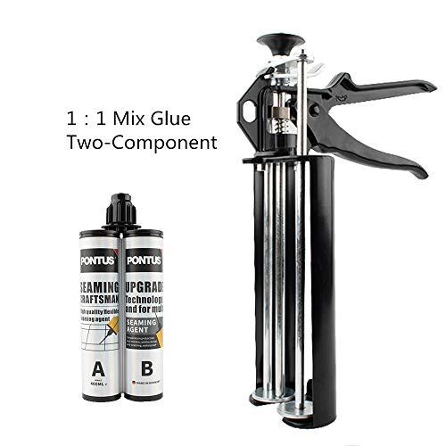 CJGQ Epoxy Gun 400 mL/13.5 fl oz (1:1 Mix Ratio) Dual Component Adhesive Cartridge Applicator Manual, Panel Bond Gun (Prairie Green) - Image 2