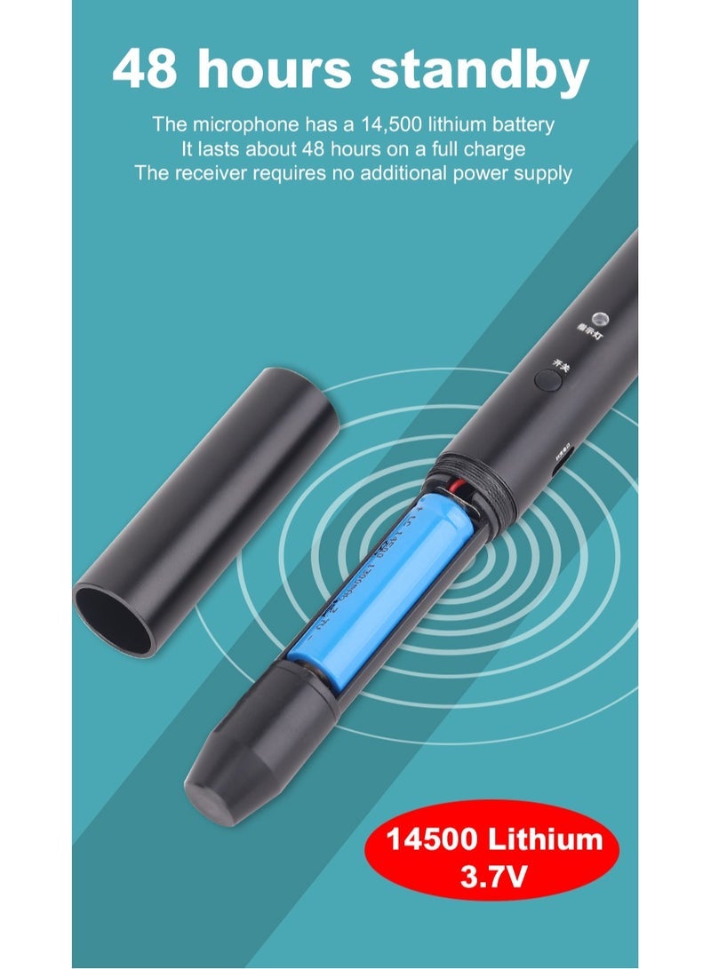 Wireless interview microphone Mobile SLR camera dedicated to news reporters outdoor street noise cancelling handheld microphone (3 in 1) - Image 4