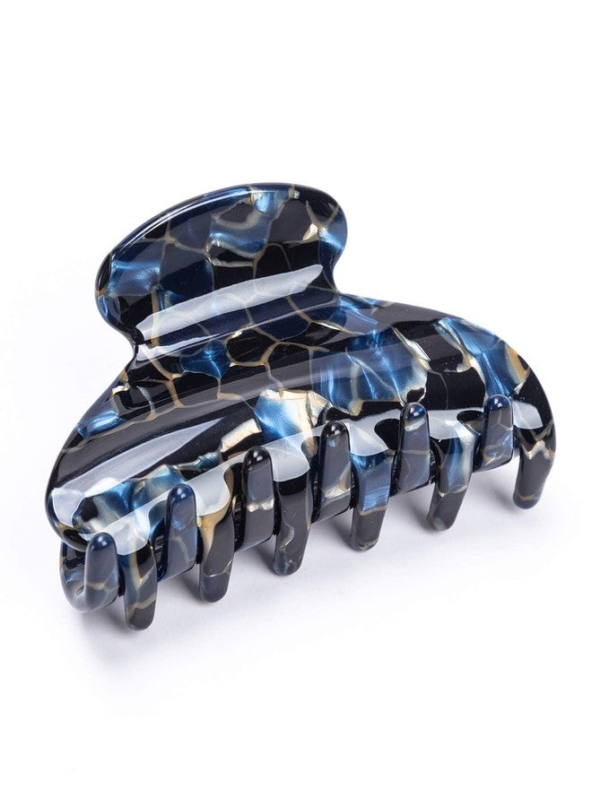 Prettyou Handmade Celluloid Acetate French Design Barrettes Tortoise Shell Claws Hair Claw Luxury Fashion Accessories Hair Clip for Women (Blue)