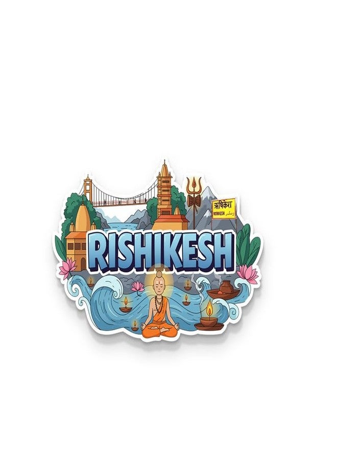 Suruv Rishikesh Fridge Magnets, Glossy Finish, Stylish Magnet for Fridge, Wardrobe & Metal Surfaces - Image 1