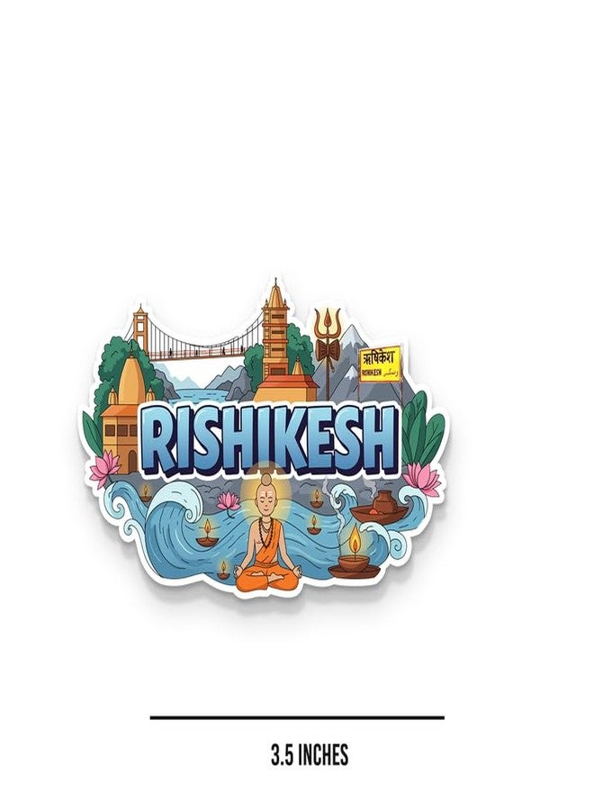 Suruv Rishikesh Fridge Magnets, Glossy Finish, Stylish Magnet for Fridge, Wardrobe & Metal Surfaces - Image 2
