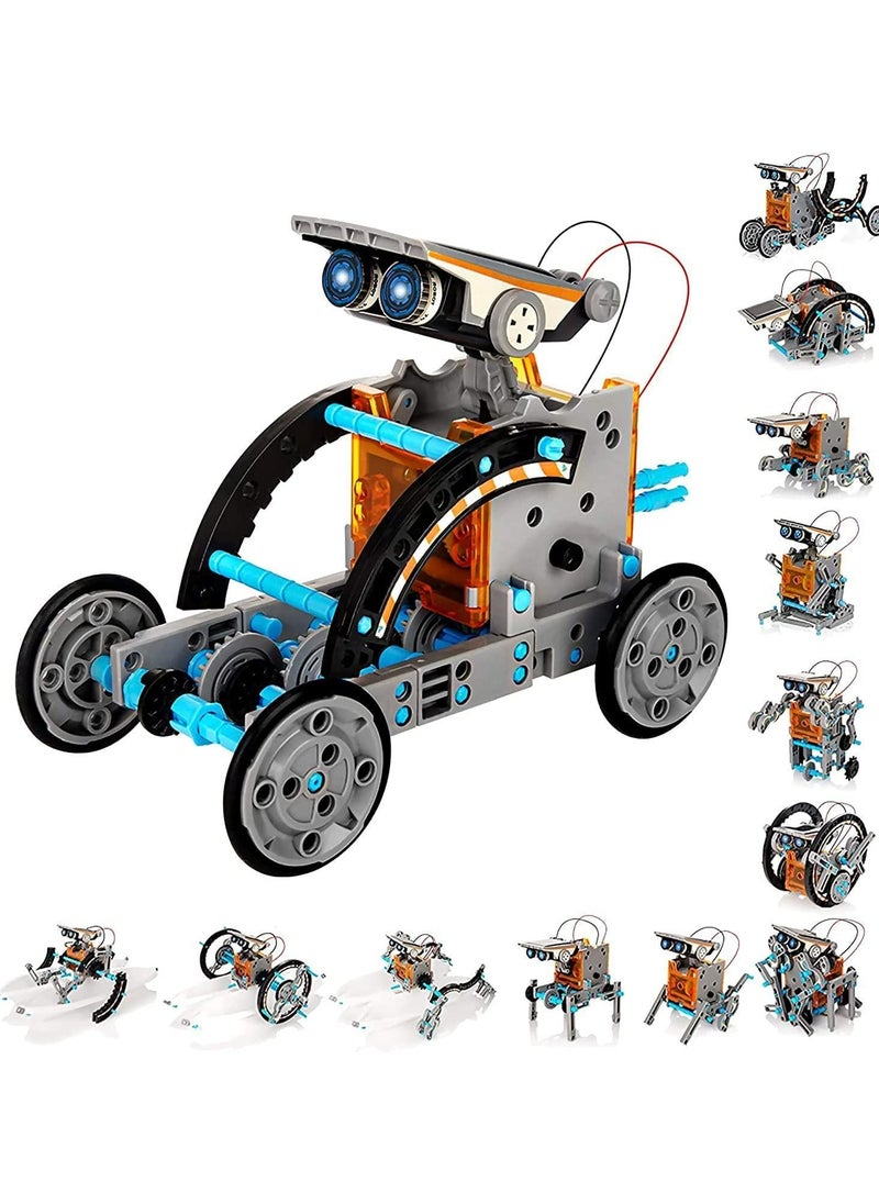 CMGTYYD. مجموعة ألعاب STEM Toys 12 في 1 التعليمية للروبوتات الشمسية التعليمية، 190 قطعة من مجموعة تجارب علمية للبناء، تعمل بالطاقة الشمسية، هدايا للأطفال من سن 8-16 سنة فما فوق  - Image 1