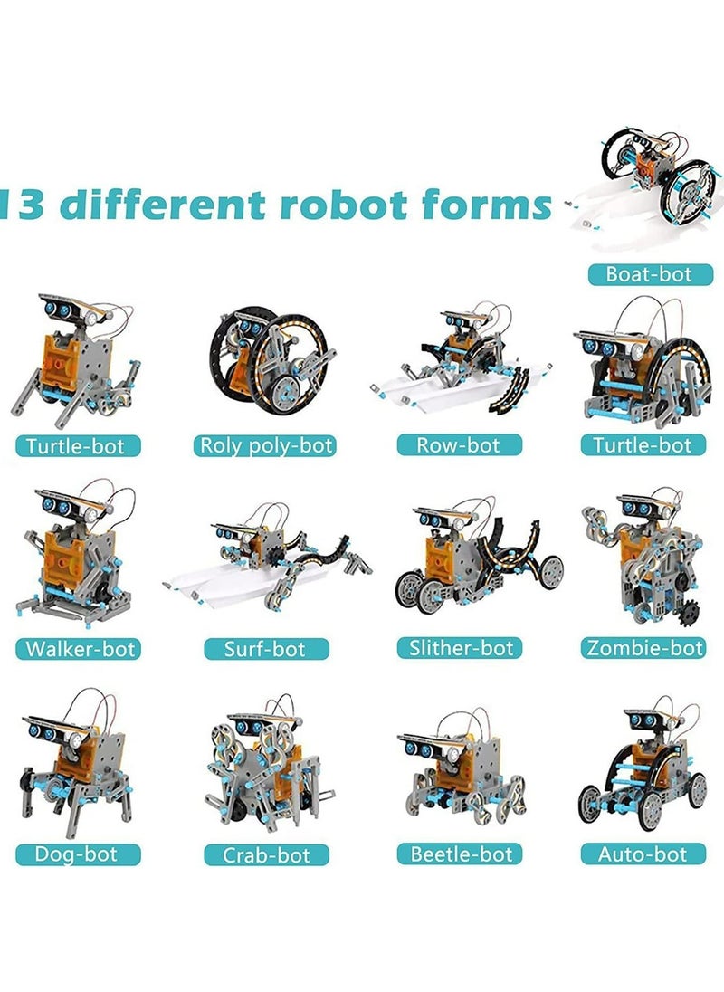 CMGTYYD. مجموعة ألعاب STEM Toys 12 في 1 التعليمية للروبوتات الشمسية التعليمية، 190 قطعة من مجموعة تجارب علمية للبناء، تعمل بالطاقة الشمسية، هدايا للأطفال من سن 8-16 سنة فما فوق  - Image 3