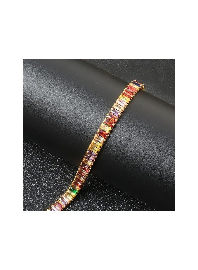 Fayrouz Jewellery Fashion Tennis Bracelets 14K Gold Plated Tennis Bracelet Shiny Cubic Zirconia Diamond Bracelet Mother's Day Gift Birthstone Jewelry for Women - Image 4