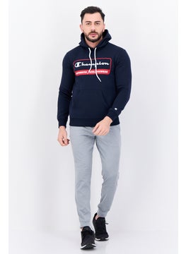 Champion Men Comfort Fit Long Sleeve Outdoor Sweatshirts, Navy  - Image 4